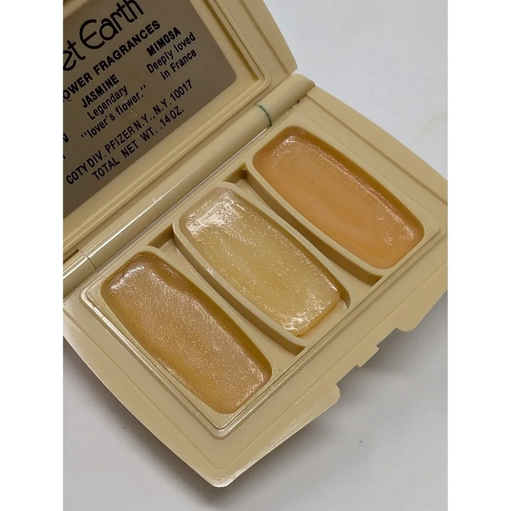 Vintage Coty Sweet Earth Rare Flower Fragrances .14oz Tuberose Jasmine‎ Mimosa
